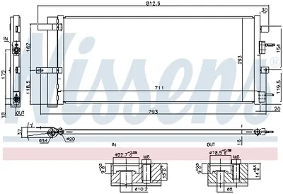 Radiator clima AC cu uscator FORD GALAXY, MONDEO V, S-MAX; FORD USA EDGE 1.0-2.0H dupa 2014
