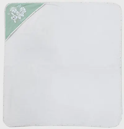 Prosop cu gluga Bambino Casa - Paris, 100 х 100 cm, Bianco Mint