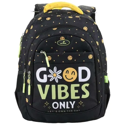 Ghiozdan adolescenti, 46x32x18cm, Good Vibes Only, 61440, Ecada