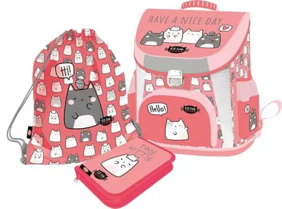 Set școlar Lizzy Card Kittok Catto - 3 în 1