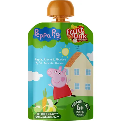 Piure din Fructe +6 Luni cu Mar, Morcov si Banane fara Zahar Adaugat 90g