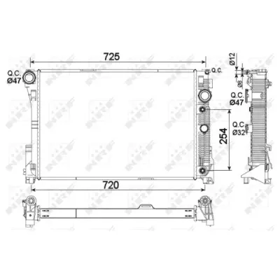 Radiator, racire motor NRF 53968