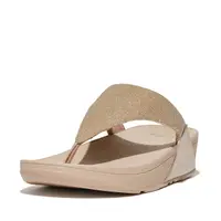 FITFLOP FitFlop Lulu Shimmerlux Toe-Post Sandals LATTE BEIGE 42