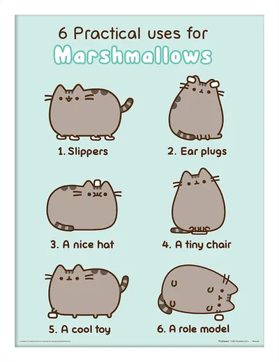 Tablou Art Print Pyramid Animation: Pusheen - Practical Uses For Marshmallows