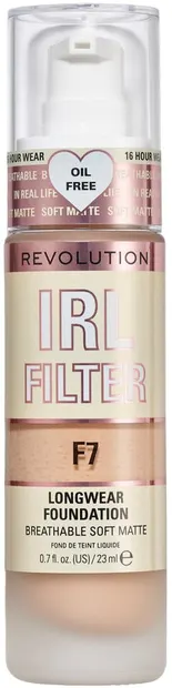 Makeup Revolution Fond de ten de lungă durată IRL Filter, F7, 23 ml