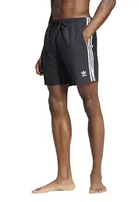 Pantaloni scurti cu model logo - pentru inot Adicolor - Alb/Negru