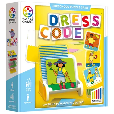 Smart Games - Dress Code joc de logica cu 80 de provocari 4+ ani editie internationala