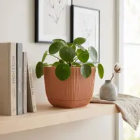 Ghiveci pentru flori 1800 ml plastic cărămiziu