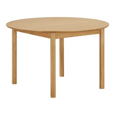 Masă de dining rotundă extensibilă cu aspect de lemn de stejar cu blat suplimentar ø 120 cm Bundaberg – House Nordic
