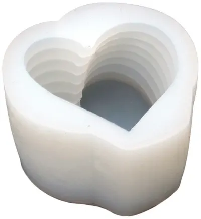 Mold din silicon (formă) Em Art - Lumânare Inimă, 69 x 62 x 50 mm