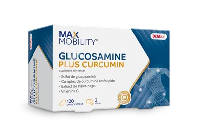 Dr. Max Glucosamine Plus Curcumin, 120 comprimate filmate