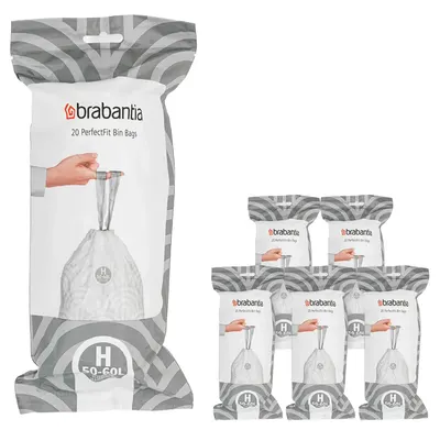 Sac de gunoi Brabantia - PerfectFit Touch/Push/Big Bin, mărimea H, 50 - 60 l, 120 buc