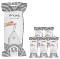 Sac de gunoi Brabantia - PerfectFit Touch/Push/Big Bin, mărimea H, 50 - 60 l, 120 buc