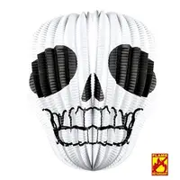 Decor lampion schelet alb 25 cm