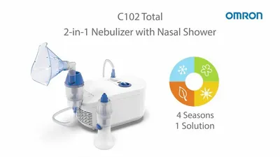 Nebulizator 2 in 1 cu compresor si dus nazal Omron C102 Total