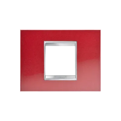 Placa ornament Chorus LUX - METAL - 2 module- GLAMOUR RED - CHORUS