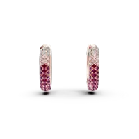 Cercei din aur roz cu pietre pretioase de 0.76ct