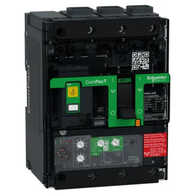 Intreruptor CompPacT NSXm E (16 kA la 415 VCA), 3P 3d, 50A, unitate de declansare Micrologic 4.1, conectori EverLink