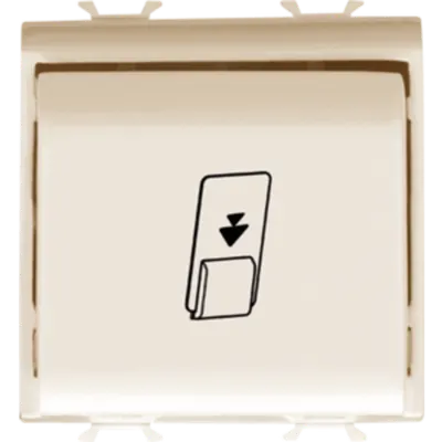 Universal Badge Switch - 1p Na 16ax - Illuminable - 2 Modules - Ivory - Chorus