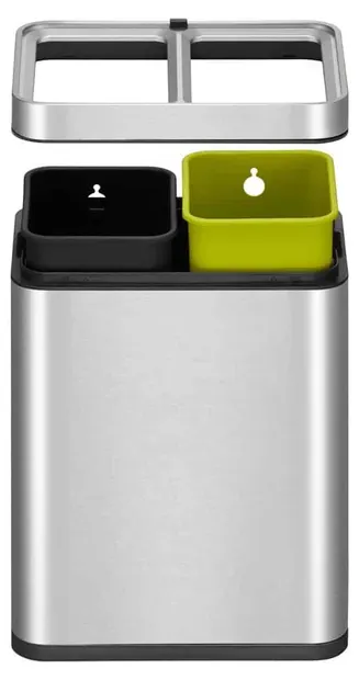 Coș deschis pentru colectare selectivă a deșeurilor EKO - Laguna Slim, 2 x 10 l, mat