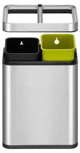 Coș deschis pentru colectare selectivă a deșeurilor EKO - Laguna Slim, 2 x 10 l, mat