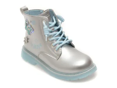 Ghete SELECTION KIDS argintii, 53007, din piele ecologica