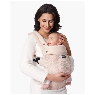 Marsupiu ergonomic roz Momcozy Air Mesh cozy si usor