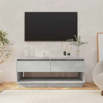 vidaXL Comodă TV, gri beton, 102x41x44 cm, PAL