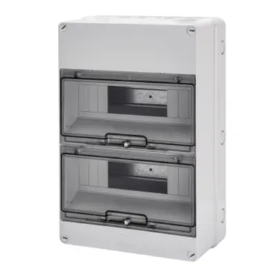 Enclosure - Walls With Perforation Centres - Pre-Arranged For Terminal Block - (12x2) 24m Ip55