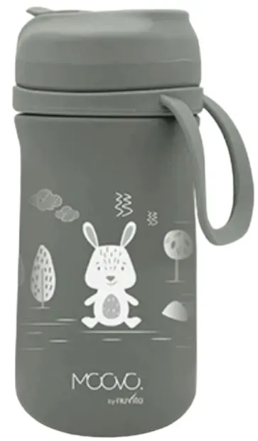 Termos pentru copii cu pai Nuvita - 350 ml, Sage Green