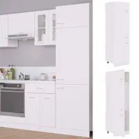 vidaXL Dulap de frigider “Lyon”, alb, 60x57x207 cm, lemn prelucrat