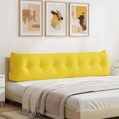 vidaXL Perna pentru spate Galben Deschis 200 x 24 x 50 cm țesătură