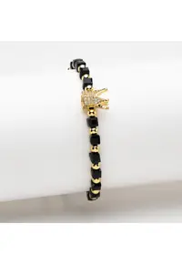 Bratara Handmade Cu Pandantiv Coroana Regina