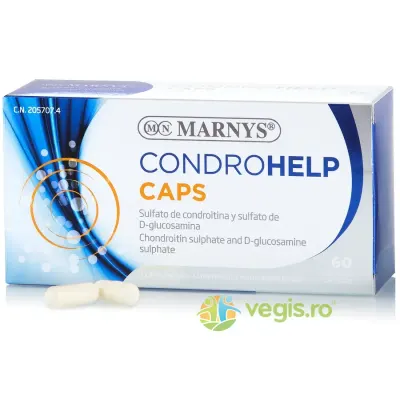 Condrohelp cu Glucozamina si Condroitina 500mg pentru Articulatii, Cartilaje, Tendoane, Ligamente 60cps
