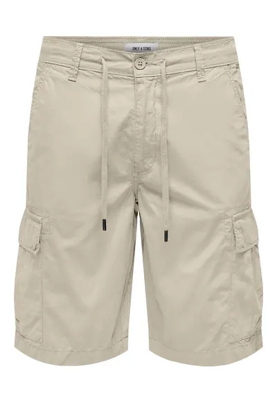 Pantaloni scurti barbati Sons - 22029214 - Bumbac - Bej - Bej
