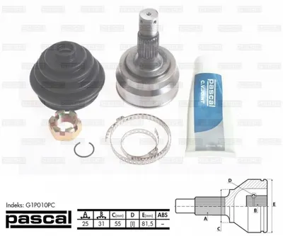 Cap planetara spre roata (25z 31z 55mm) PEUGEOT 205 II, 405 II 1.4 1.6 1.9D intre 1987-1998