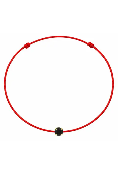 Bratara martisor decorata cu cristal Preciosa - Auriu/Negru