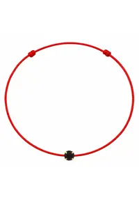 Bratara martisor decorata cu cristal Preciosa - Auriu/Negru