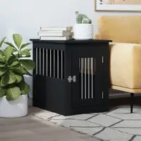 vidaXL Mobilier tip ladă pentru câini negru 45x62x59 cm lemn prelucrat