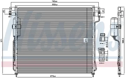 Radiator clima AC cu uscator NISSAN NP300 NAVARA, PATHFINDER III 2.5D dupa 2005
