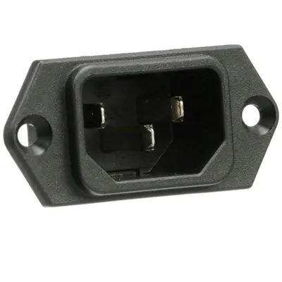 Conector alimentare AC cu montare pe panou, soclu tată, 10A 250VAC, tip C14 (E)