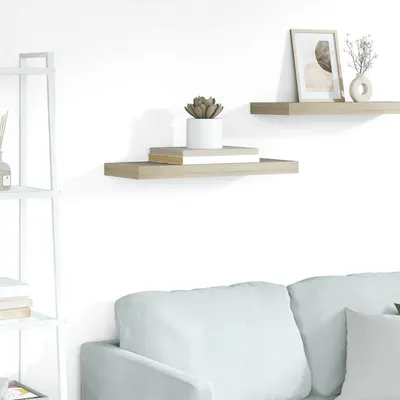 vidaXL Raft de perete suspendat, stejar, 60x23,5x3,8 cm, MDF
