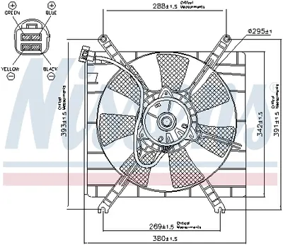 Ventilator radiator (cu carcasa) potrivit SUZUKI LIANA 1.3 1.6 07.01