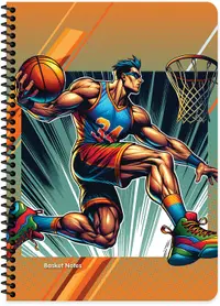 Caiet cu spiră Keskin Color Basketball - A4, 80 de foi, sortiment