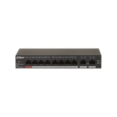 Switch cu 10 porturi Gigabit Dahua CS4010-8GT-110, 8 porturi PoE, 10/100/1000 Mbps, cu cloud management