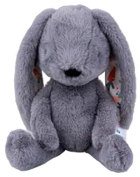Jucărie moale de îmbrățișat Bali Bazoo - Rabbit, 32 cm, gri