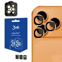 Folie de protectie Camera Spate 3MK Protection Pro pentru Apple iPhone 17 Pro Max / 17 Pro, Sticla Securizata, Portocalie