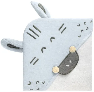 Prosop cu glugă pentru bebeluși KikkaBoo Stripy Friends - Teri, 90 х 90 cm
