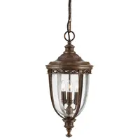 Lampa suspendata English Bridle 3 Light Large Chain Lantern – British Bronze