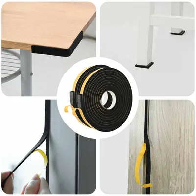 vidaXL Bandă din spumă autoadezivă 2 buc. Negru 20mm x 5m Spumă CR